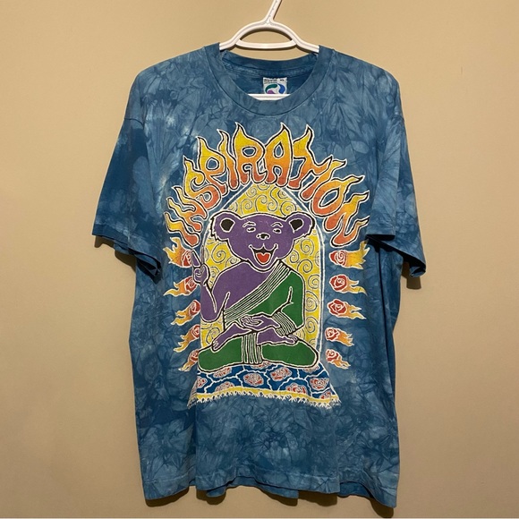 Vintage 1995 Grateful Dead Liquid Blue INSPIRATION Dancing Bear Tee - Picture 3 of 6